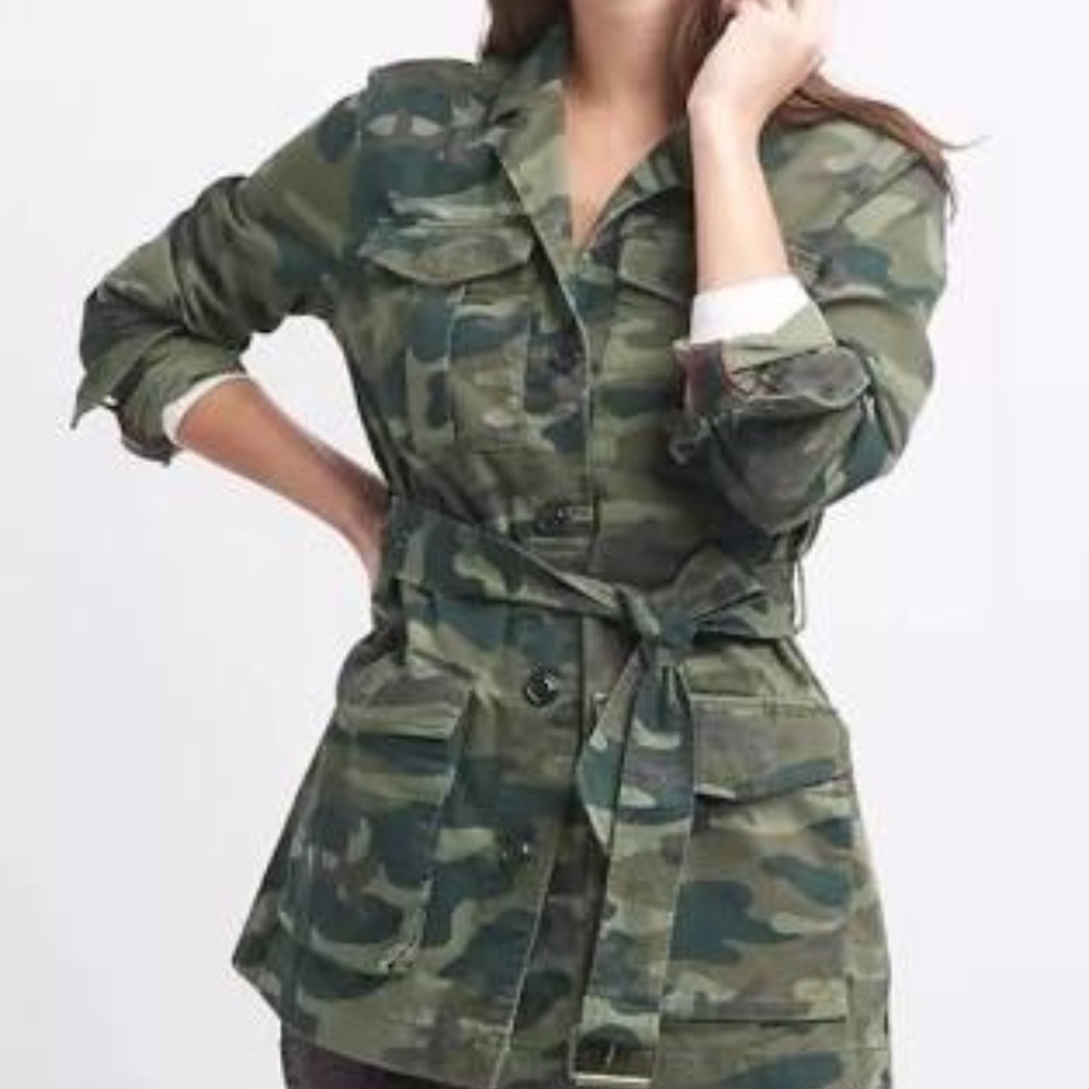 Olive Camo Utility Jacket NWOT